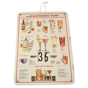 Cavallini Papers & Co Bartenders Guide Print Limited Edition Perpetual Calendar